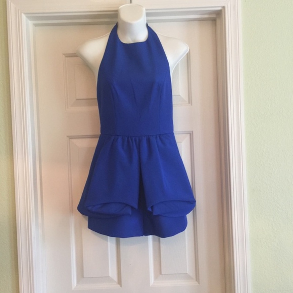 Beautiful blue Keepsake romper. Never worn.